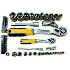 SET CHIAVI A BUSSOLA CON CRICCHETTO REVERSIBILE PROLUNGHE 50 PEZZI 1/4" 1/2"