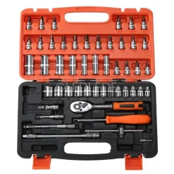 SET CHIAVI A BUSSOLA CON CRICCHETTO 53 PEZZI CHROME VANADIUM IN VALIGETTA