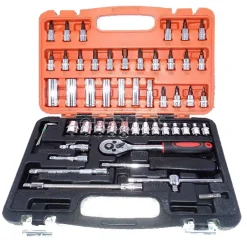 SET CHIAVI A BUSSOLA CON CRICCHETTO 53 PEZZI CHROME VANADIUM IN VALIGETTA