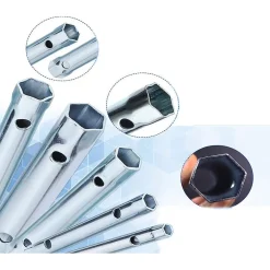 SET CHIAVI A TUBO 6-22MM ESAGONALI 10PZ CHIAVINI TUBOLARI LEVA A T IDRAULICA