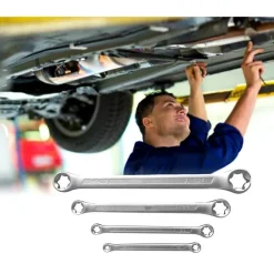 SET CHIAVI COMBINATE DOPPIA TESTA TORX FEMMINA 4PZ MISURE DA E6-E24 DRITTE 01004