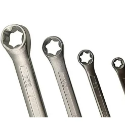 SET CHIAVI COMBINATE DOPPIA TESTA TORX FEMMINA 4PZ MISURE DA E6-E24 DRITTE 01004