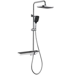 SET COLONNA DOCCIA SALISCENDI CON MISCELATORE RUBINETTO SOFFIONE E DOCCETTA MURO