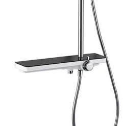 SET COLONNA DOCCIA SALISCENDI CON MISCELATORE RUBINETTO SOFFIONE E DOCCETTA MURO