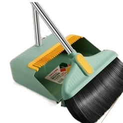 SET COMBINATO DI SCOPA + PALETTA CON DENTI 2 IN 1 CON MANICI IN ACCIAIO PER PULIZIA CASA