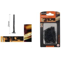 SET CONFEZIONE 60 GR CHIODI PER SCARPE 25MM NERI PER RIPARAZIONI CALZOLAIO 90891