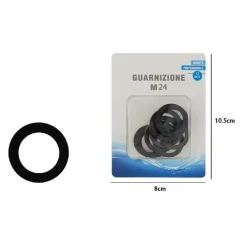 SET CONFEZIONE 12 PZ GUARNIZIONI M24 NERE PER AERATORI RUBINETTO IDRAULICA 69382