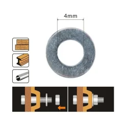 SET CONFEZIONE 44GR RONDELLE PIANE PIATTE CUSCINETTO IN ACCIAIO DIAM. 4 MM 90827