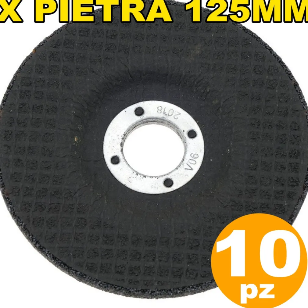 SET DA 10 PEZZI DISCO DISCHI IN PIETRA PER FLEX SMERIGLIATRICE DIAMETRO 125 MM