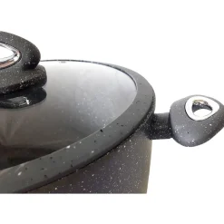 SET DI 3 PENTOLE CASSERUOLE BATTERIA IN PIETRA LAVICA ANTIADERENTE ANTIGRAFFIO