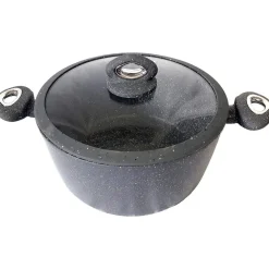 SET DI 3 PENTOLE CASSERUOLE BATTERIA IN PIETRA LAVICA ANTIADERENTE ANTIGRAFFIO