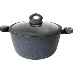 SET DI 3 PENTOLE CASSERUOLE BATTERIA IN PIETRA LAVICA ANTIADERENTE ANTIGRAFFIO