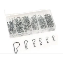 SET DI COPPIGLIE PERNI FERMI DI SICUREZZA VARIE MISURE 150 PEZZI IN BOX