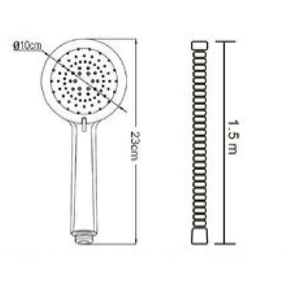 SET DOCCETTA SOFFIONE DOCCIA CON TUBO FLESSIBILE 1.5 METRI STAFFA BAGNO TX-9218