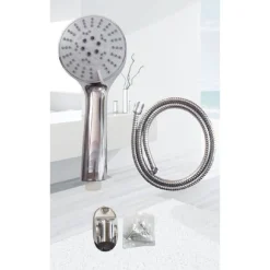 SET DOCCETTA SOFFIONE DOCCIA CON TUBO FLESSIBILE 1.5 METRI STAFFA BAGNO TX-9218