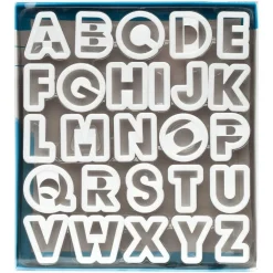 SET FORMINE STAMPI PER DOLCI BISCOTTI A FORMA DI LETTERE ALFABETO KIT PASTICCERE