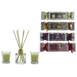 SET FRAGRANZA AMBIENTE DIFFUSORE CON 6 BASTONCINI 2 CANDELE PROFUMATE CASA CENTROTAVOLA