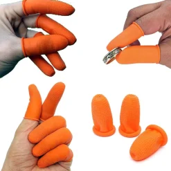 SET GUANTI PER DITA IN GOMMA CON PARTICELLE ANTISCIVOLO GIARDINAGGIO ELETTRONICA