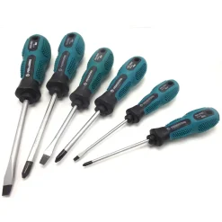 SET KIT 7 CACCIAVITI CACCIAVITE CON MANICO ERGONOMICO PUNTA A STELLA A TAGLIO