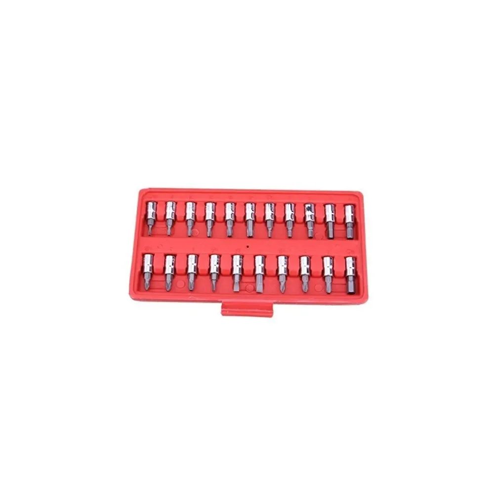 SET KIT 46 PEZZI CHIAVI A BUSSOLA CON CRICCHETTO 1/4" CACCIAVITE ESAGONALE TUBO