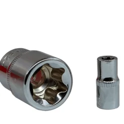 SET KIT 14 PZ CHIAVI A BUSSOLE TORX IN LEGA DA 4 A 24 MM ATTACCO 1/2