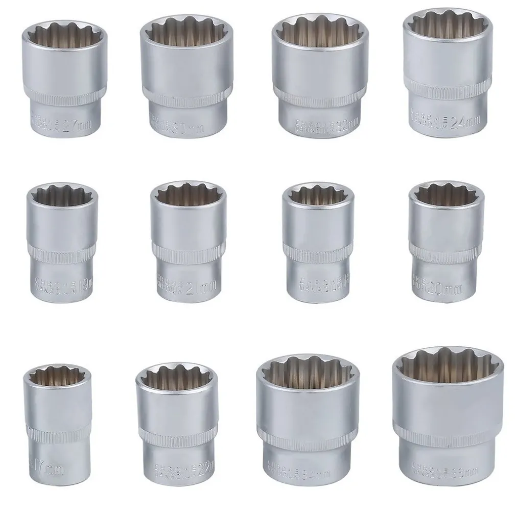 SET KIT 19 PZ CHIAVI A BUSSOLE TORX IN LEGA DA 8 A 32 MM ATTACCO 1/2" 1/4" 3/8"
