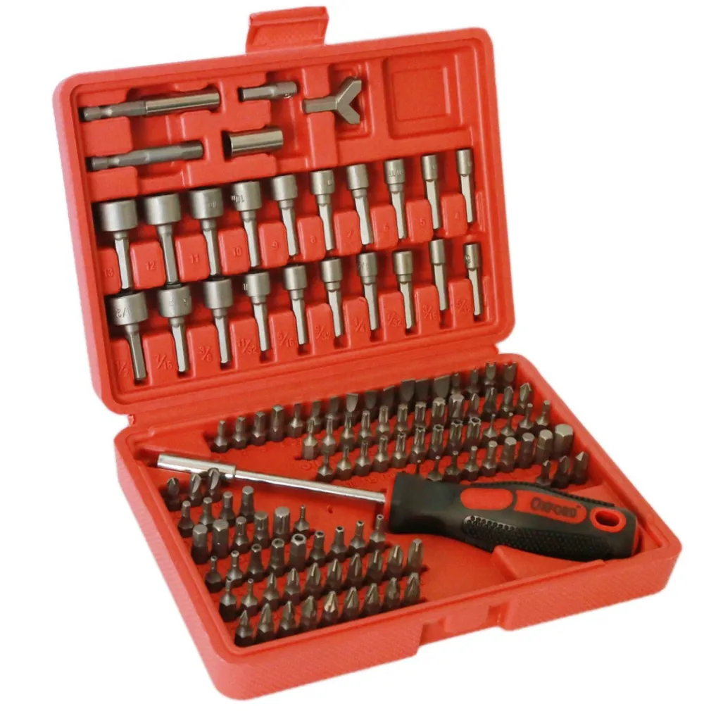 SET KIT 122 PZ INSERTI CACCIAVITE GIRAITE CON PROLUNGA BUSSOLE TORX VALIGETTA