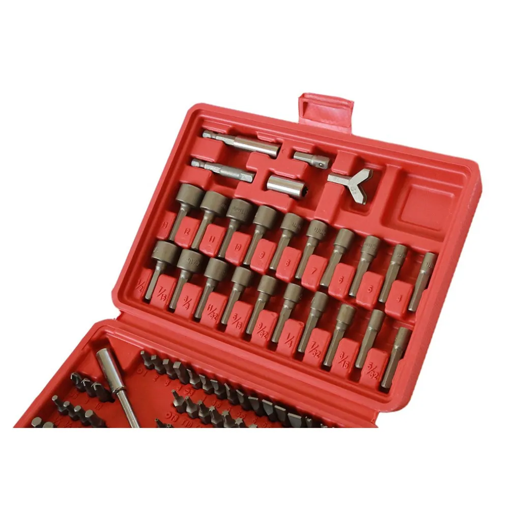 SET KIT 122 PZ INSERTI CACCIAVITE GIRAITE CON PROLUNGA BUSSOLE TORX VALIGETTA