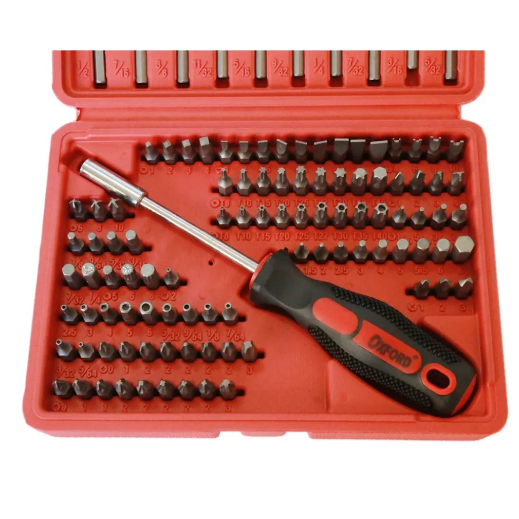 SET KIT 122 PZ INSERTI CACCIAVITE GIRAITE CON PROLUNGA BUSSOLE TORX VALIGETTA
