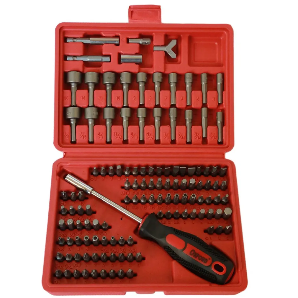 SET KIT 122 PZ INSERTI CACCIAVITE GIRAITE CON PROLUNGA BUSSOLE TORX VALIGETTA
