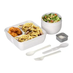 SET LUNCH BOX CON BORSA TERMICA CONTENITORI POSATE 6PZ PER PRANZO UFFICIO SCUOLA CAMPEGGI