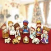 SET NATIVITA BAMBINI PER PRESEPE NATALE STATUINE PRESEPIO IN RESINA 7CM 11PZ