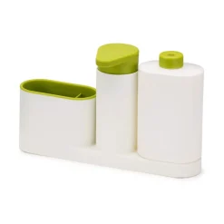 SET ORGANIZER PER LAVELLO DISPENSER DI SAPONE LIQUIDO + BOTTIGLIA + CONTENITORE