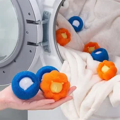 SET PALLINE CATTURA RIMUOVI RACCOGLI CAPELLI E PELI PER LAVATRICE RIUTILIZZABILE