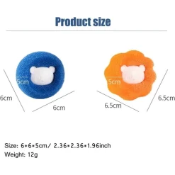 SET PALLINE CATTURA RIMUOVI RACCOGLI CAPELLI E PELI PER LAVATRICE RIUTILIZZABILE