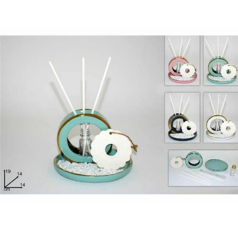 SET PROFUMATORE D’AMBIENTE CERCHIO CON BASTONCINI IDEA REGALO 4 COLORI CM001434
