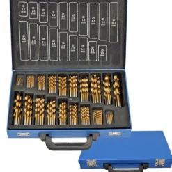 SET PUNTE TRAPANO 100PZ PEZZI TITANIO HSS VALIGETTA METALLO  FERRO LEGNO