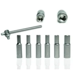 SET 7PZ 6 CHIAVI BUSSOLA TORX 1/4" SCANALATI STRISCIA CLIP MILLERIGHE CHIAVINO