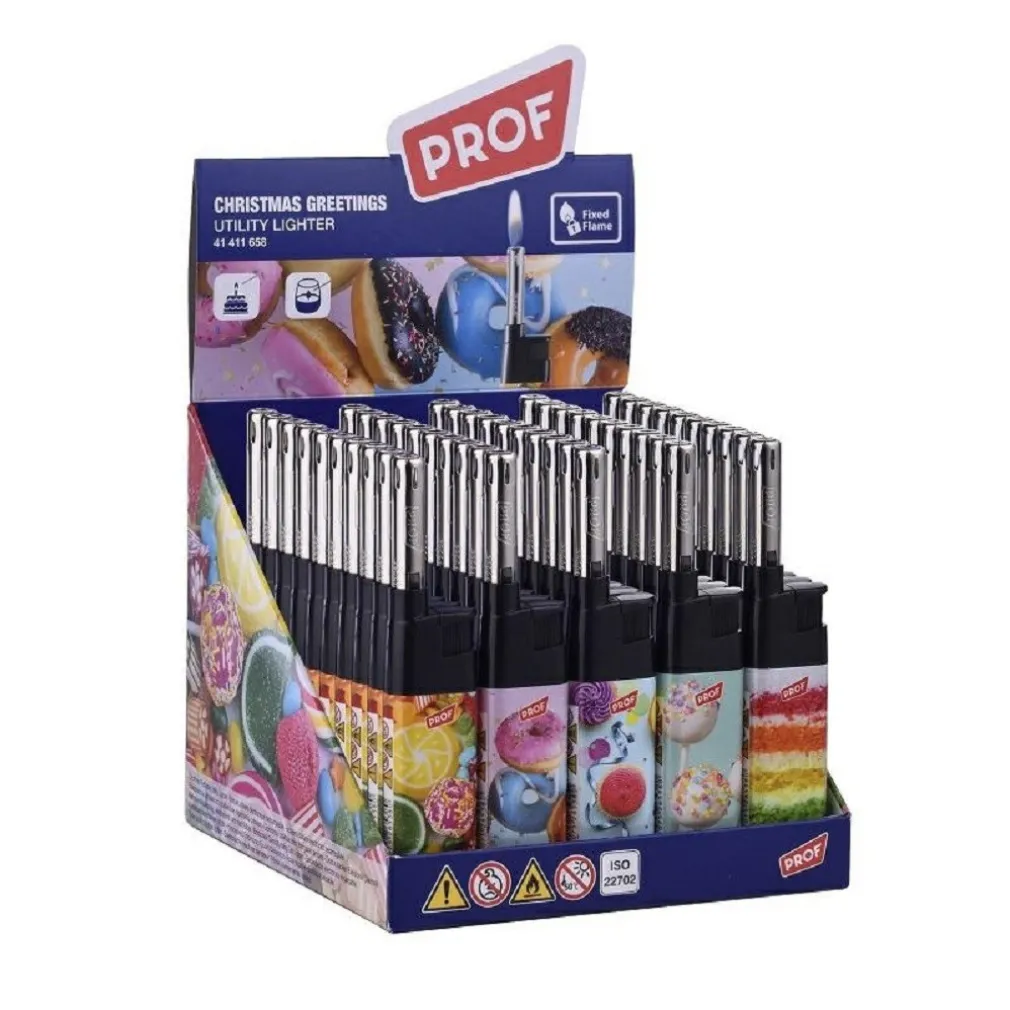 SET 50PZ ACCENDINO A FIAMMA CANNA CORTA PROF COBIA FF CAKES CANDLE LIGHT 41411658