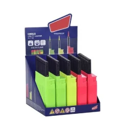 SET 2PZ ACCENDINO ACCENDIGAS FIAMMA DI COLORE A PROVA DI VENTO COLORATO 40411668