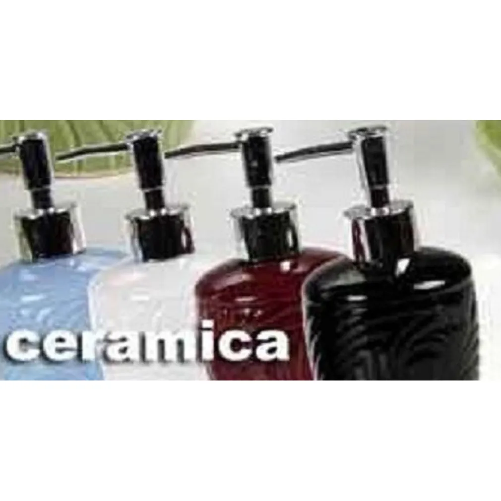SET 4PZ ACCESSORI BAGNO IN CERAMICA PORTA SAPONE SPAZZOLINO DECORO DESIGN 616297