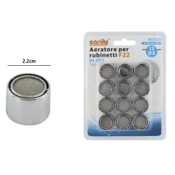 SET 12PZ AERATORE PER RUBINETTI F22 IN ABS FILTRO RUBINETTO FEMMINA ROMPIGETTO 52703