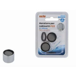 SET 2PZ AERATORE PER RUBINETTO F22 IN OTTONE ROMPIGETTO FILTRO BAGNO CUCINA 87995