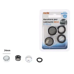 SET 2PZ AERATORE RUBINETTI FILTRO ROMPIGETTO LAVANDINO BAGNO CUCINA M24 IN OTTONE 87994