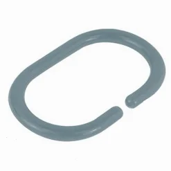SET 12PZ ANELLI GANCIO PER TENDA DA DOCCIA BOX BAGNO IN PLASTICA PP GRIGIO 87238