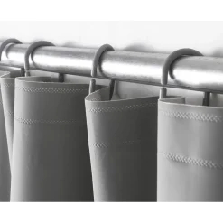 SET 12PZ ANELLI GANCIO PER TENDA DA DOCCIA BOX BAGNO IN PLASTICA PP GRIGIO 87238