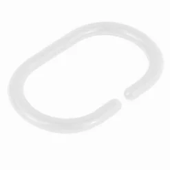 SET 12PZ ANELLI GANCIO PER TENDA DA DOCCIA BOX BAGNO IN PLASTICA PP BIANCO 87237
