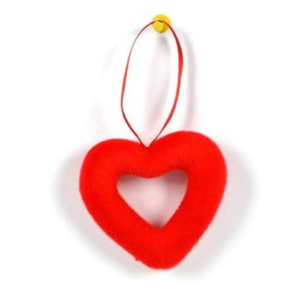 SET 6PZ APPENDINI A FORMA DI CUORI CUORE ROSSO 6CM IDEA REGALO PER SAN VALENTINO