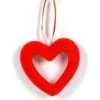 SET 4PZ APPENDINI A FORMA DI CUORI 8CM CUORE ROSSO IDEA REGALO PER SAN VALENTINO