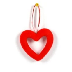 SET 4PZ APPENDINI A FORMA DI CUORI 8CM CUORE ROSSO IDEA REGALO PER SAN VALENTINO